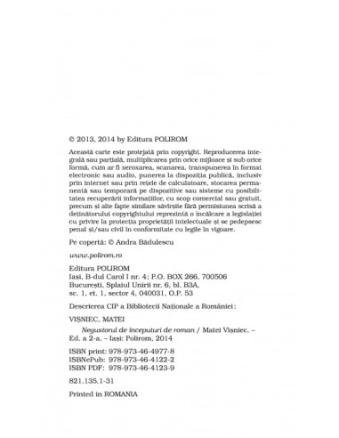 Negustorul de începuturi de roman