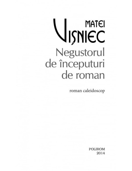 Negustorul de începuturi de roman