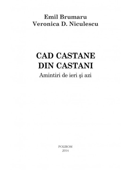 Cad castane din castani. Amintiri de ieri și azi