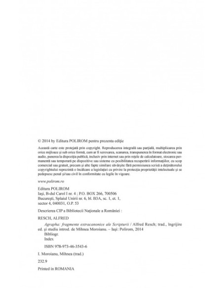 Agrapha. Fragmente extracanonice ale Scripturii