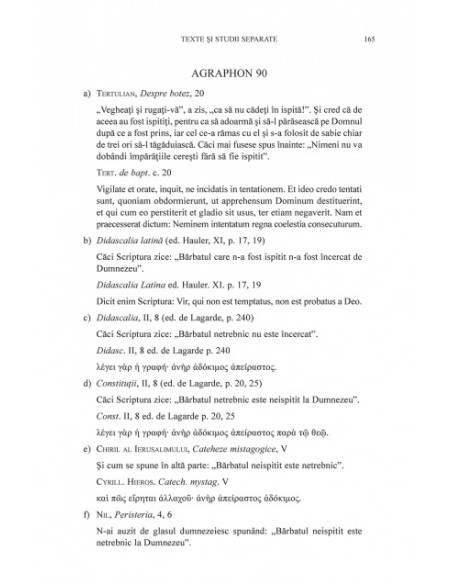 Agrapha. Fragmente extracanonice ale Scripturii