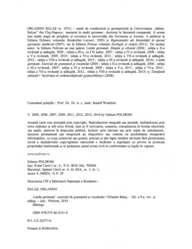 Limba germană. Exerciții de gramatică... Limba germană. Exerciții de gramatică...