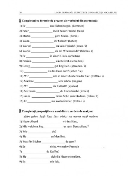 Limba germană. Exerciții de gramatică și vocabular (ediția a IX-a revăzută și adăugită)