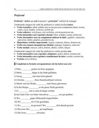 Limba germană. Exerciții de gramatică... Limba germană. Exerciții de gramatică...