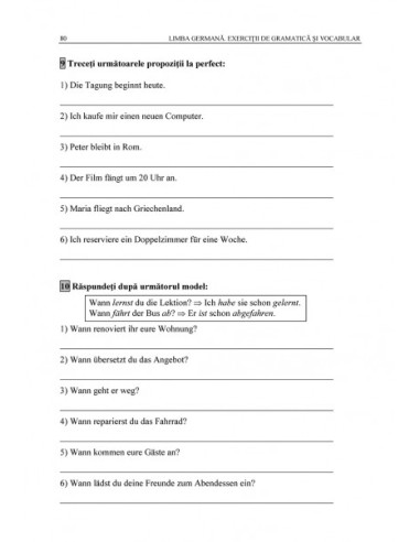 Limba germană. Exerciții de gramatică... Limba germană. Exerciții de gramatică...