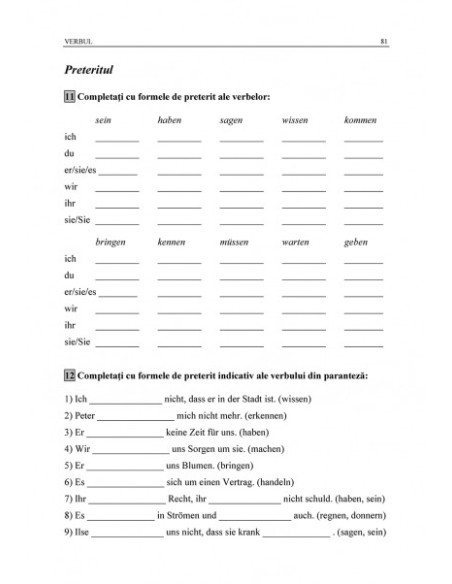 Limba germană. Exerciții de gramatică și vocabular (ediția a IX-a revăzută și adăugită)