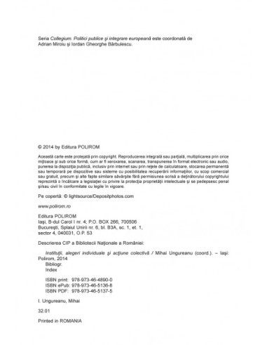 Instituții, alegeri individuale și...