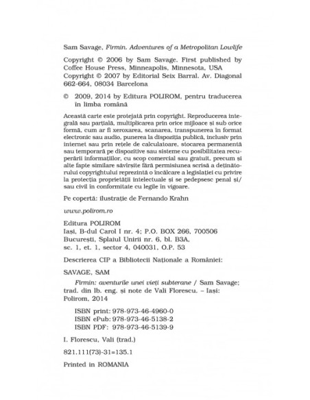 Firmin. Aventurile unei vieți subterane (ediţie de buzunar)