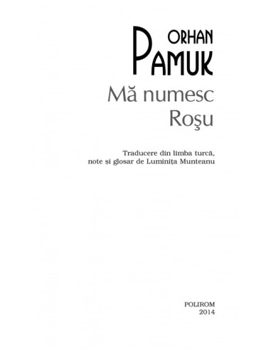 Mă numesc Roşu Mă numesc Roşu