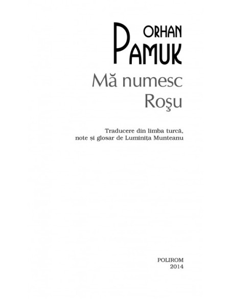 Mă numesc Roşu