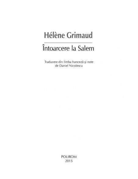 Întoarcere la Salem