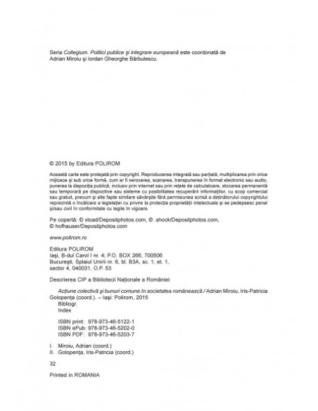 Acțiune colectivă și bunuri comune în societatea românească