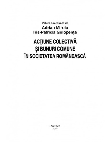 Acțiune colectivă și bunuri comune în...