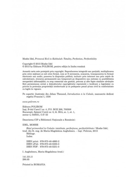 Răul primordial în Cabala. Totalitate, perfecţiune, perfectabilitate