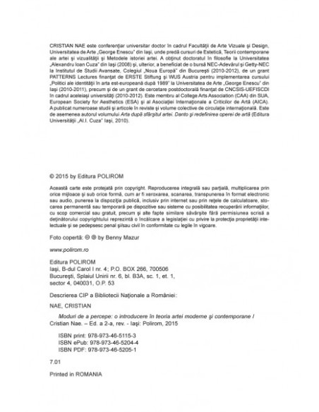 Moduri de a percepe. O introducere în teoria artei moderne şi contemporane