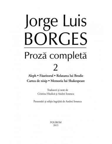 Cartea de nisip. Proză completă 2