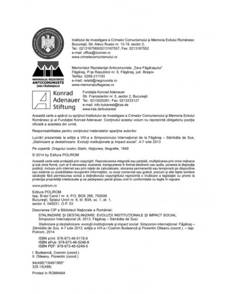 Stalinizare și destalinizare. Evoluții instituționale și impact social