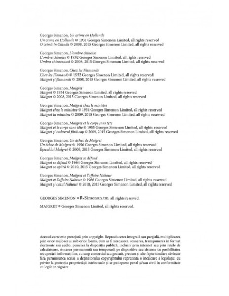 Integrala Maigret. Volumul V