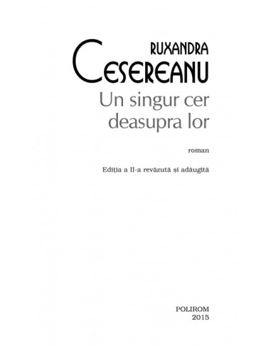 Un singur cer deasupra lor Un singur cer deasupra lor