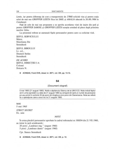 Securitatea și vânzarea evreilor....