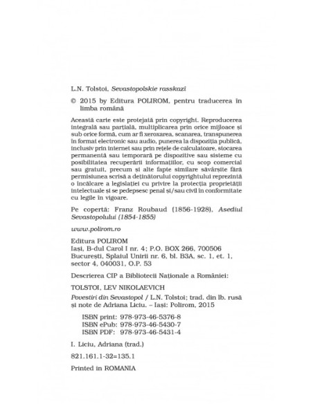 Povestiri din Sevastopol (ediţie de buzunar)