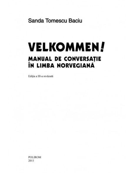 Velkommen! Manual de conversație în limba norvegiană