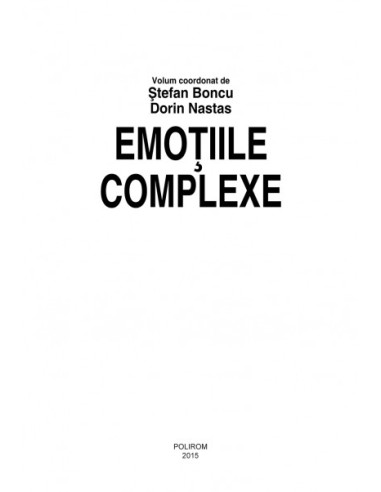 Emoţiile complexe