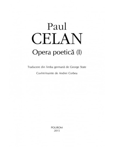 Opera poetică (I)
