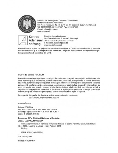Gen și reprezentare în România comunistă: 1944-1989