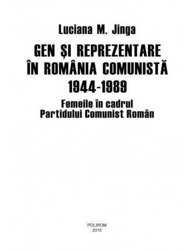 Gen și reprezentare în România... Gen și reprezentare în România...