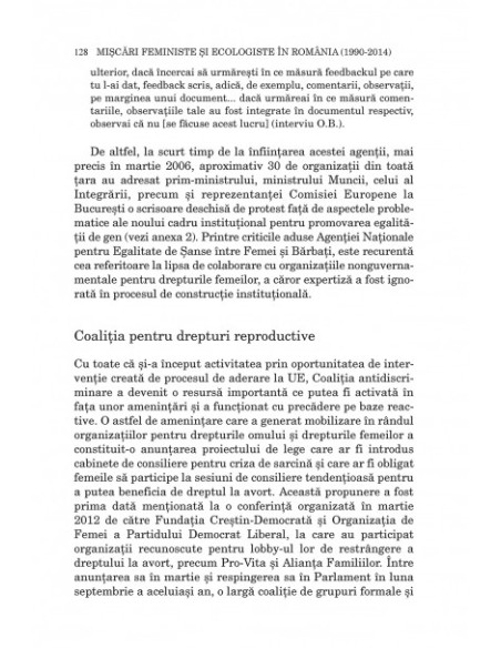 Mișcări feministe și ecologiste în România (1990-2014)