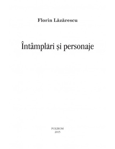 Întîmplări și personaje