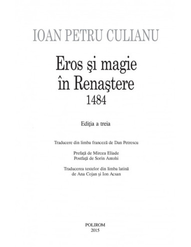 Eros şi magie în Renaştere. 1484...