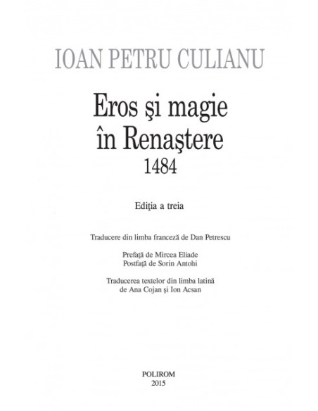 Eros şi magie în Renaştere. 1484 (ediţia 2015)