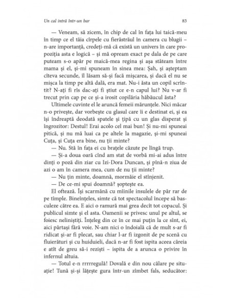 Un cal intră într-un bar