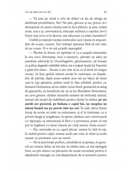 Un cal intră într-un bar