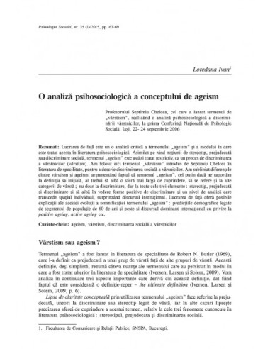 Psihologia Socială. Nr. 35 (I)/2015 –...
