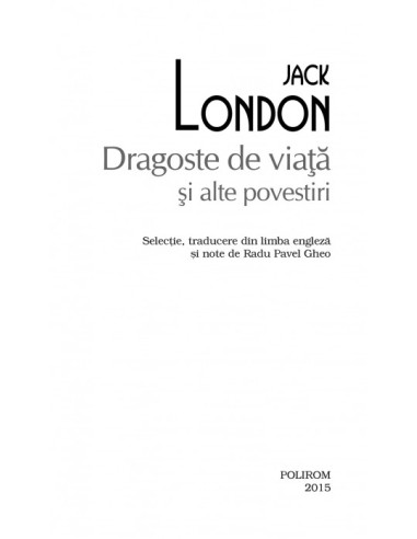 Dragoste de viață și alte povestiri 