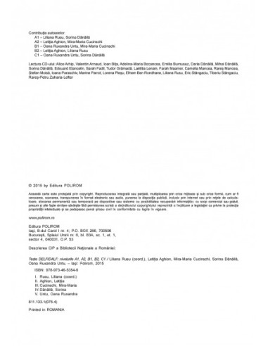 Teste DELF/DALF. Nivelurile A1, A2,...