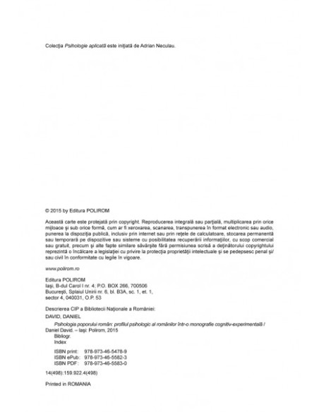 Psihologia poporului român