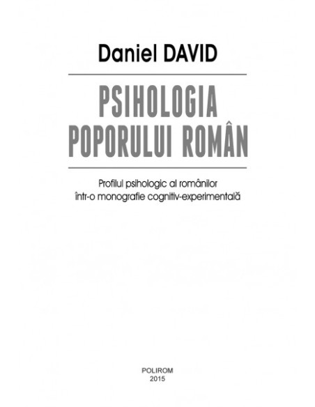 Psihologia poporului român