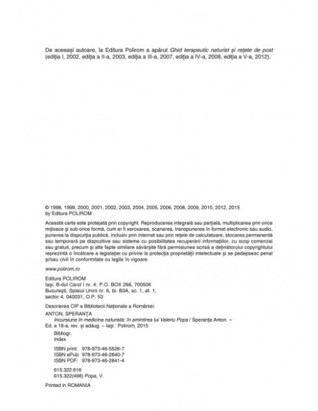 Incursiune în medicina naturistă