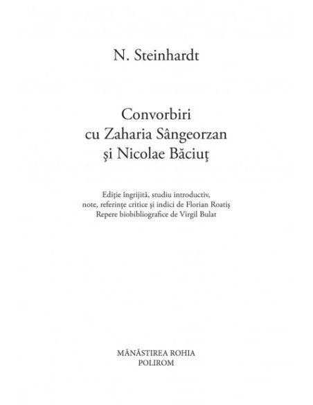 Convorbiri cu Zaharia Sângeorzan și Nicolae Băciuț