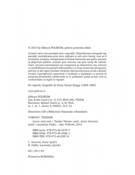 Istoria vieţii mele