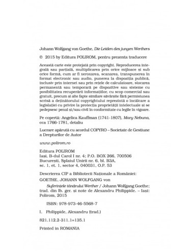 Suferinţele tânărului Werther