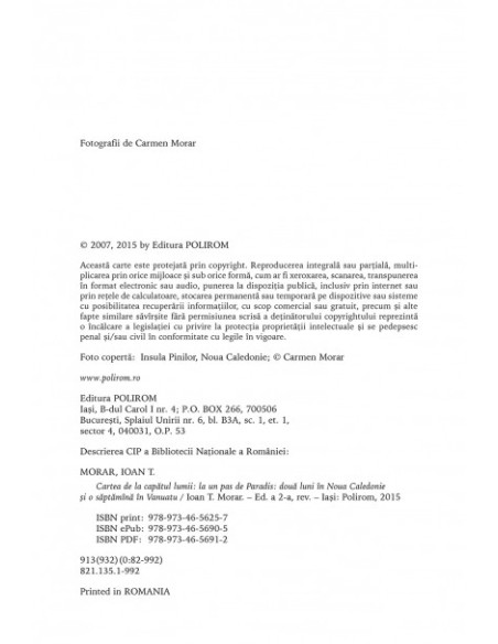 Cartea de la capătul lumii. La un pas de Paradis: două luni în Noua Caledonie şi o săptămână în Vanuatu