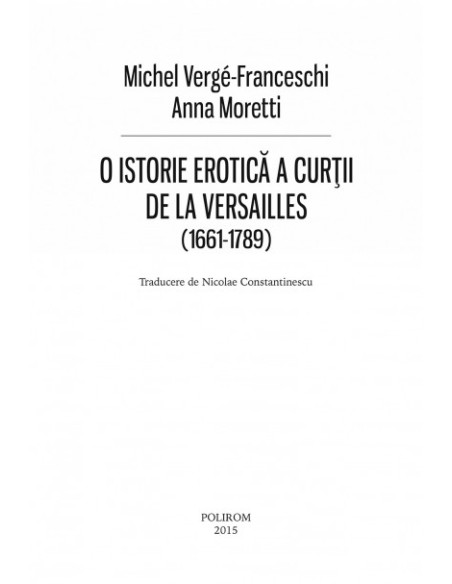 O istorie erotică a curţii de la Versailles