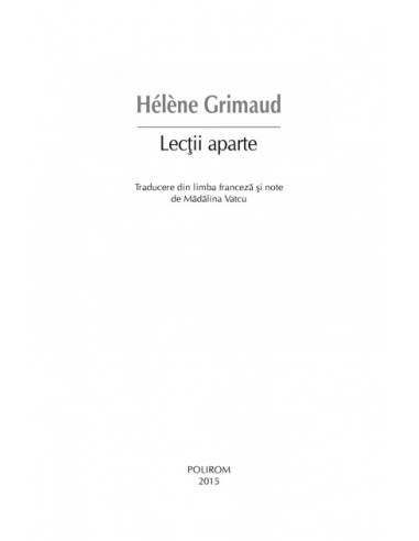 Lecţii aparte