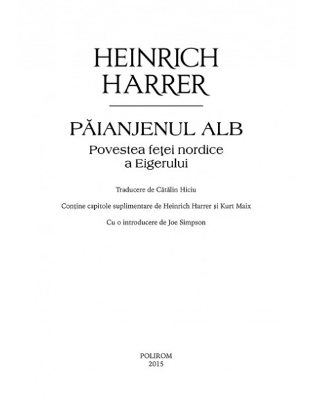 Păianjenul alb. Povestea feţei nordice a Eigerului