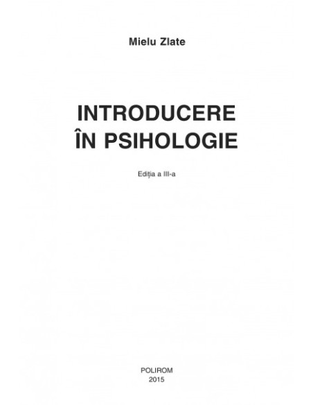 Introducere în psihologie